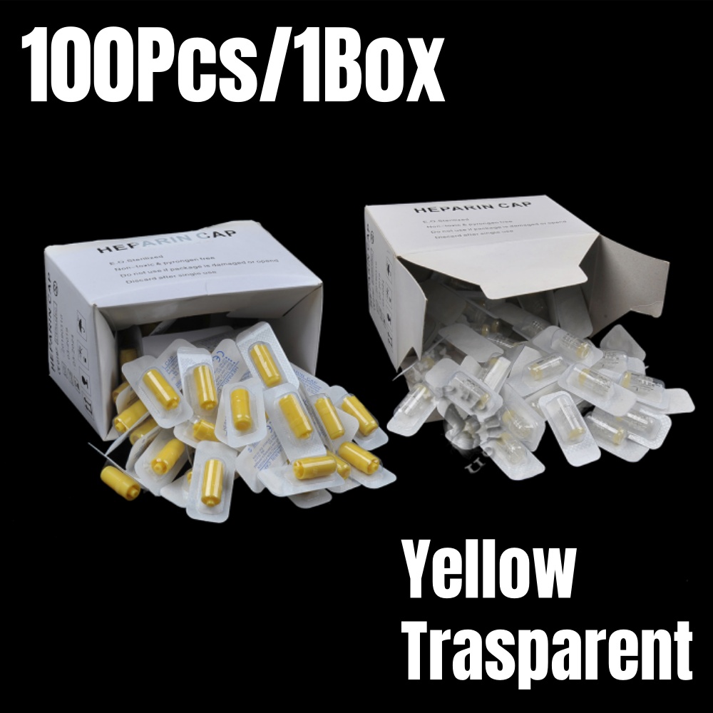 Pet Supplies Direct - 100 個/箱ヘパリンキャップ IV 使い捨てカニューレヘパリンキャップ犬猫ペット獣医用品医療用ヘパリンキャップ