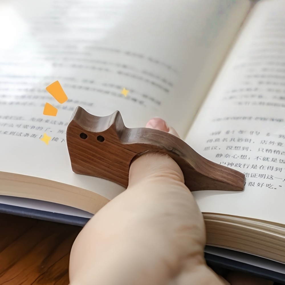 Pet Supplies Ringwood - 木製親指ペット猫犬読書ブックマークブックマークリング学用品滑り止めかわいいデザインブックページホルダー読書補助具