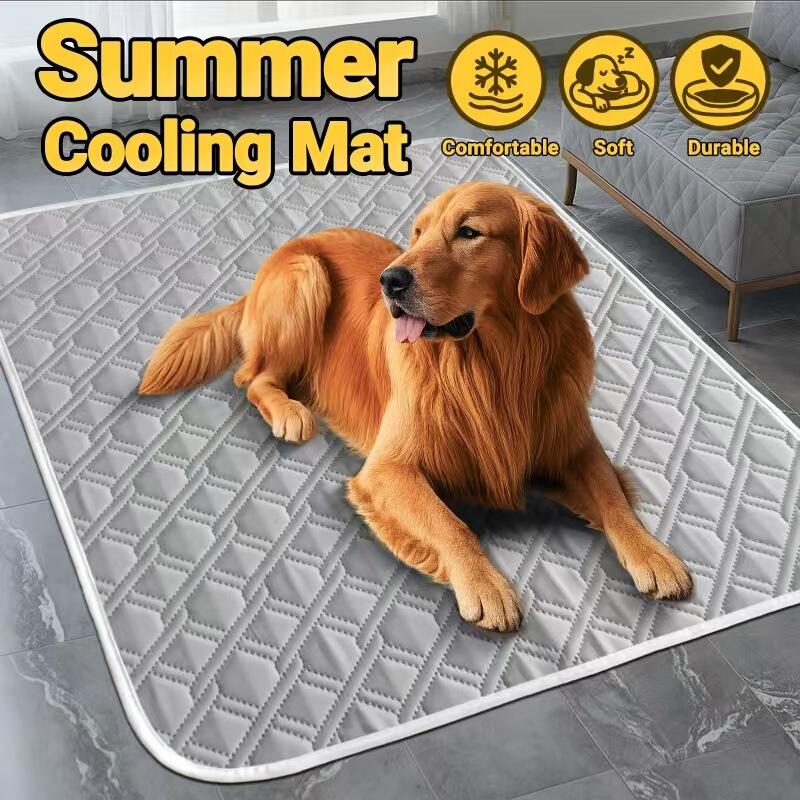 ペット夏冷却マット通気性洗える滑り止め大型犬クールパッドポー - Calming Dog Bed のレビューと価格