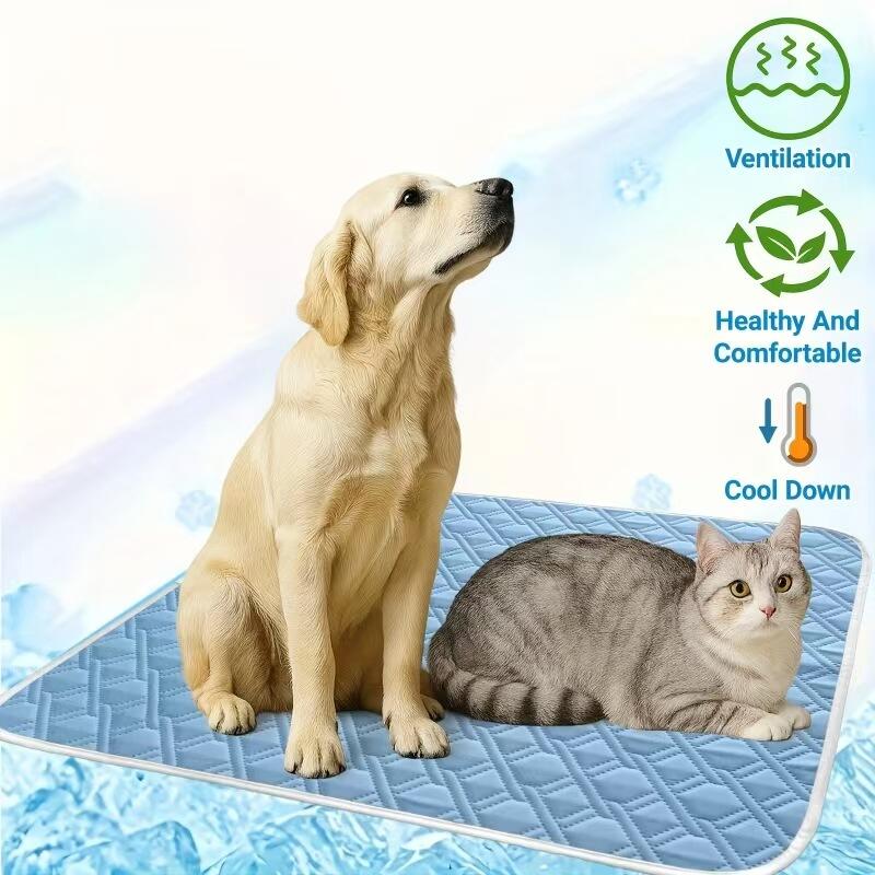 ペット夏冷却マット通気性洗える滑り止め大型犬クールパッドポー - Calming Dog Bed のレビューと価格