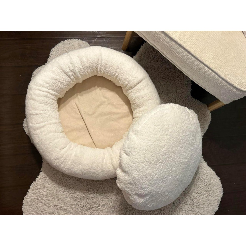 超ふわふわエンジェルヘア入りドーナツ型ペットベッド – 小型 - Calming Dog Bed のレビューと価格