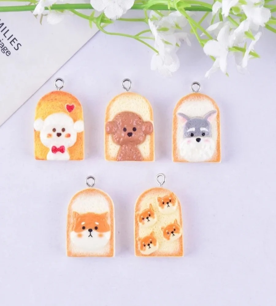 10 個かわいいトースト犬樹脂ペンダント漫画動物チャーム D - Pet Supplies Direct のレビューと価格