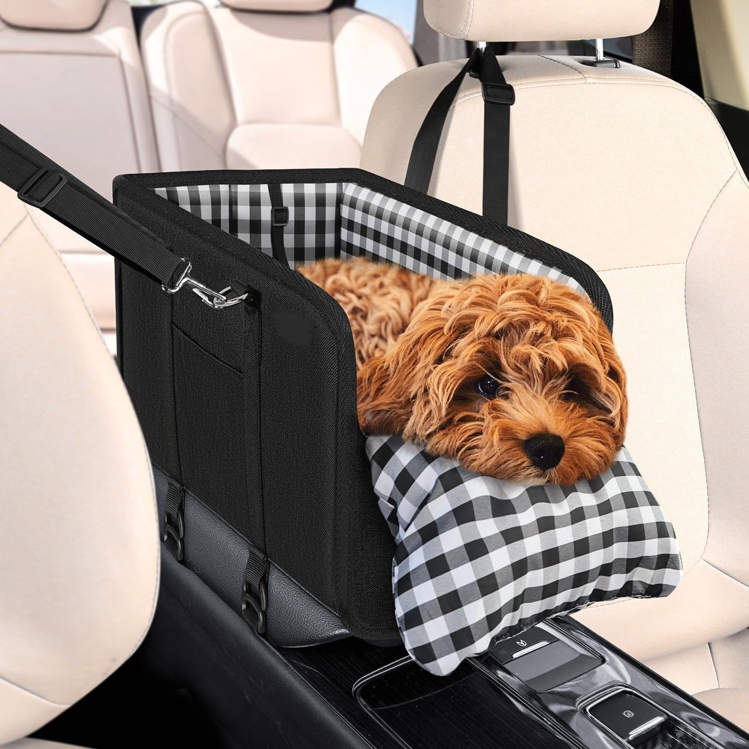車載ペットカーシート 携帯用小型犬用グリッドシート ソフトク - Calming Dog Bed のレビューと価格