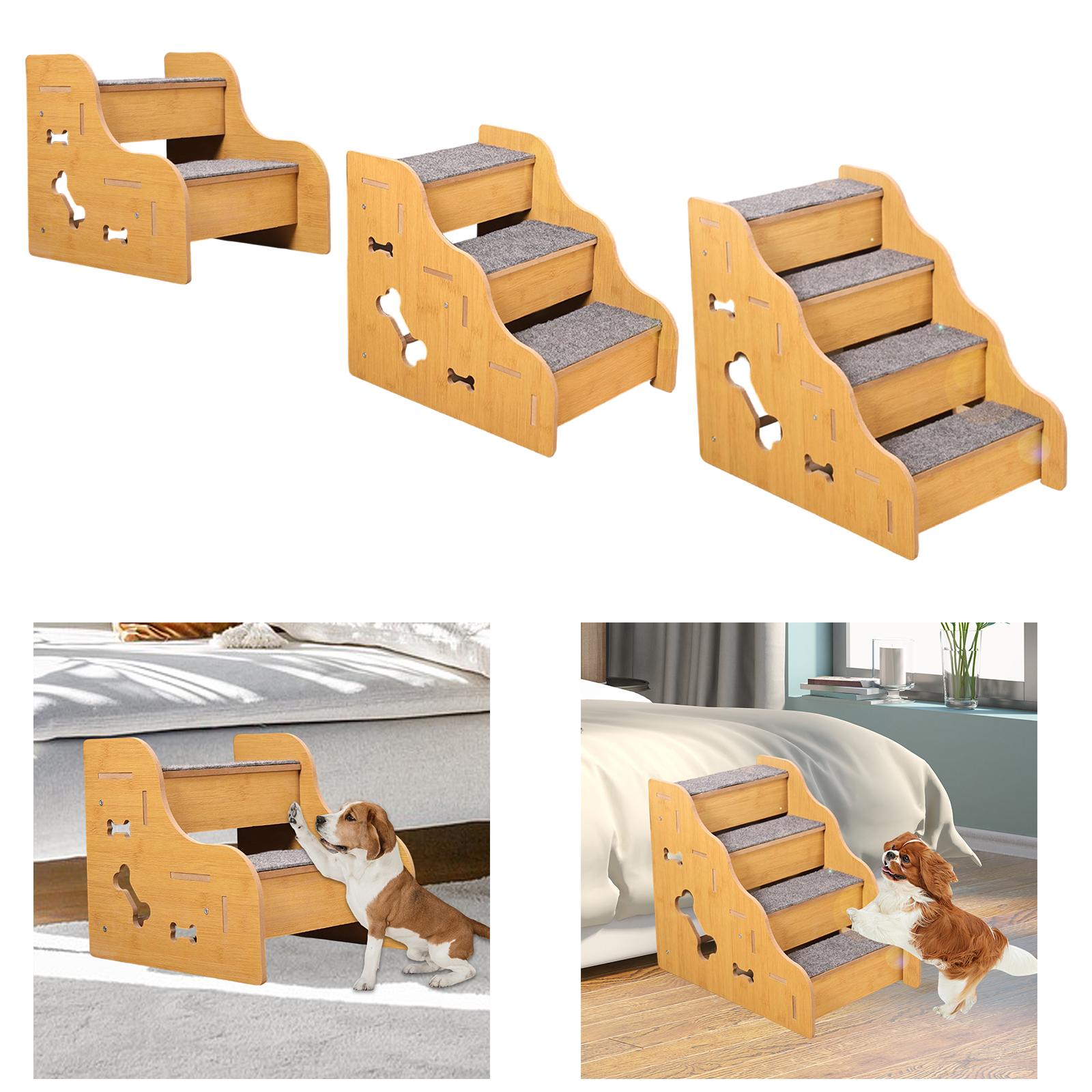 小型犬用犬用階段、便利、丈夫、滑り止め、屋内用、犬用ステップ - Calming Dog Bed のレビューと価格