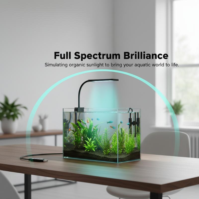USB水槽クリップライトフレキシブルネックフルスペクトルLE - Aquarium Fish Tank のレビューと価格