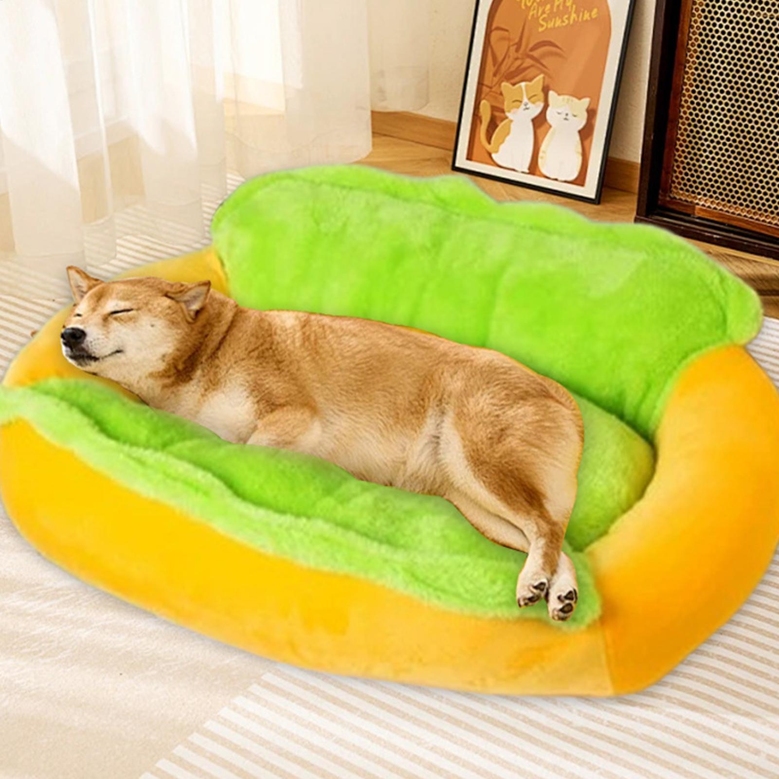 快適な犬用ベッド、フード型、滑り止め付きプラッシュクッション - Calming Dog Bed のレビューと価格