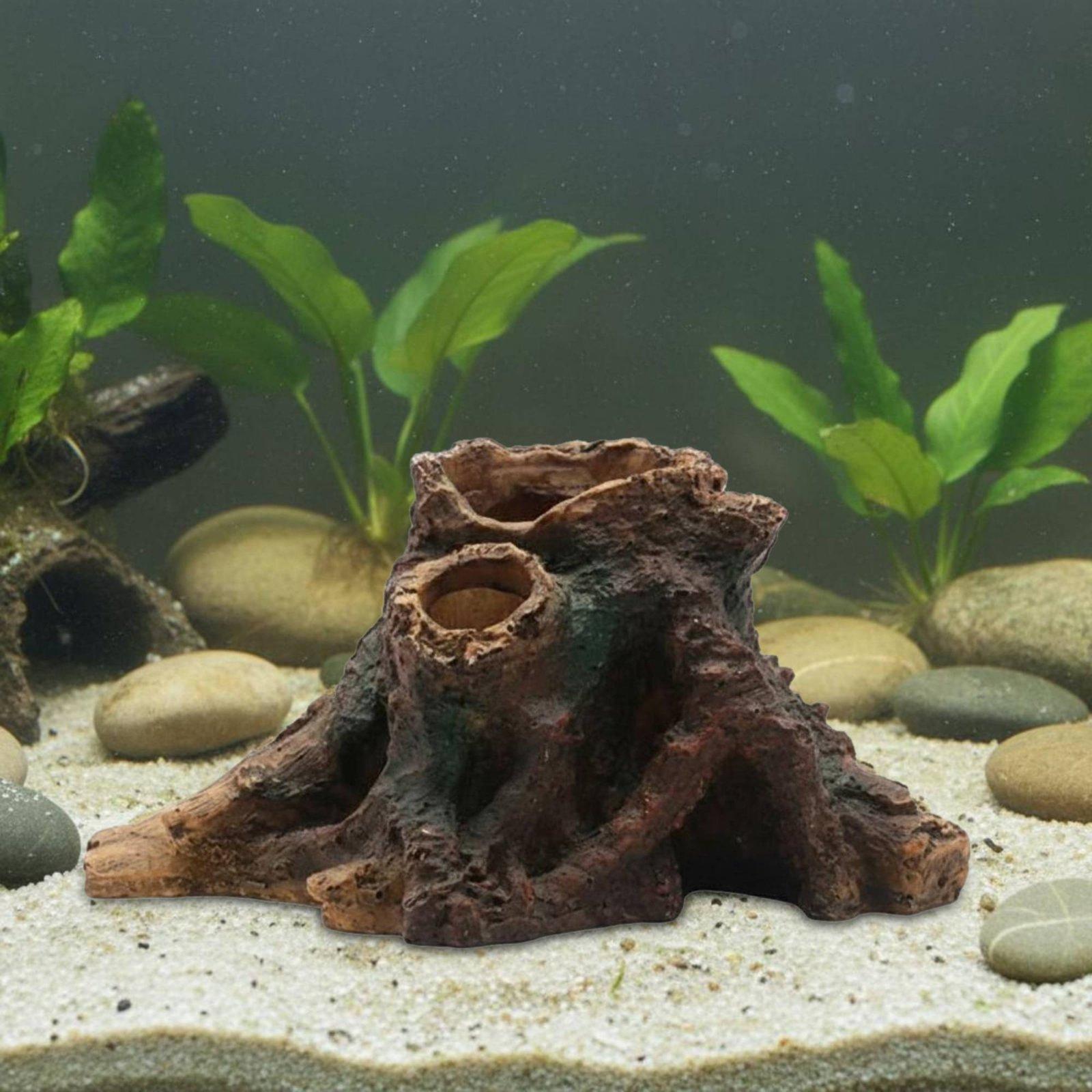 水槽の景観装飾、水槽デコレーション、樹脂製の木の幹のシェルタ - Aquarium Fish Tank のレビューと価格