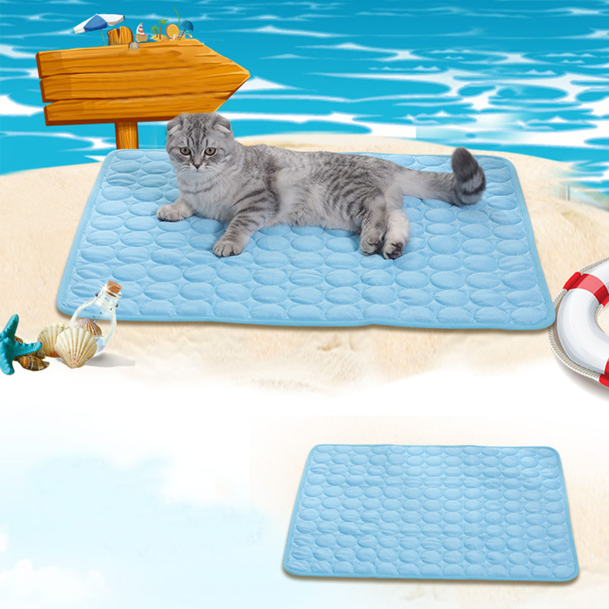 ペット用アイスシート 夏用 猫 犬 ソファ ネストベッド 冷 - Calming Dog Bed のレビューと価格