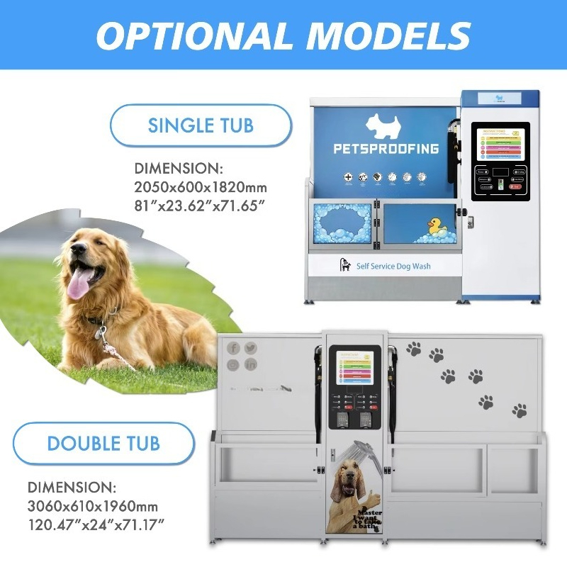 斬新なデザインの新型セルフサービス自動硬貨式大型犬用洗浄ステ - Pet Supplies Wash Station のレビューと価格