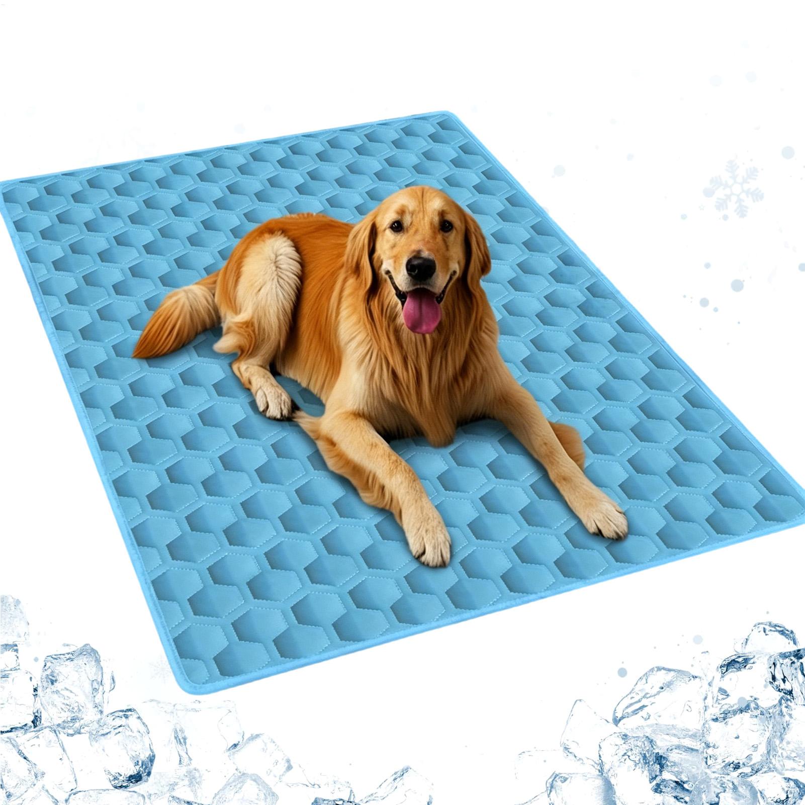 冷却犬用ベッド　暑い夏用滑り止めクッション　ペット猫用ベッド - Calming Dog Bed のレビューと価格