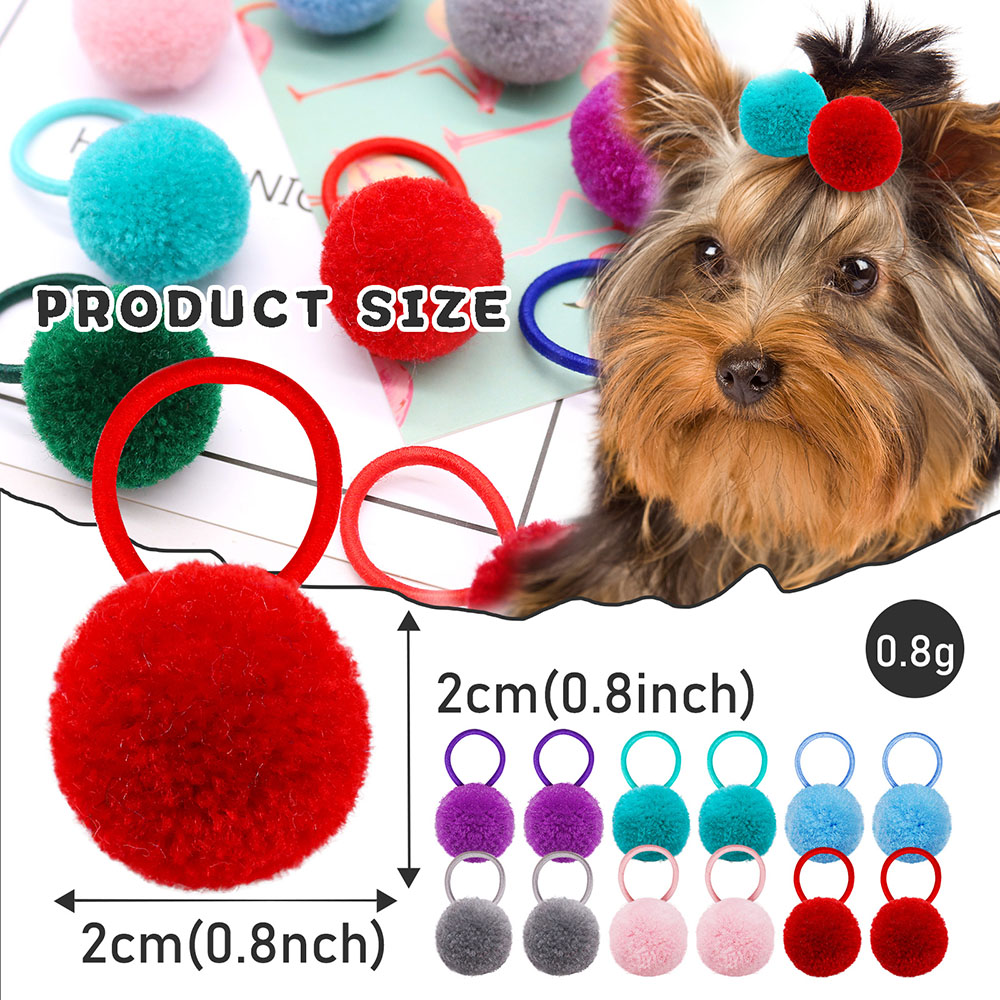 10 個ヘアゴム犬アクセサリーソリッドボールヘアリボン小型犬 - Pet Supplies Pet Shop のレビューと価格