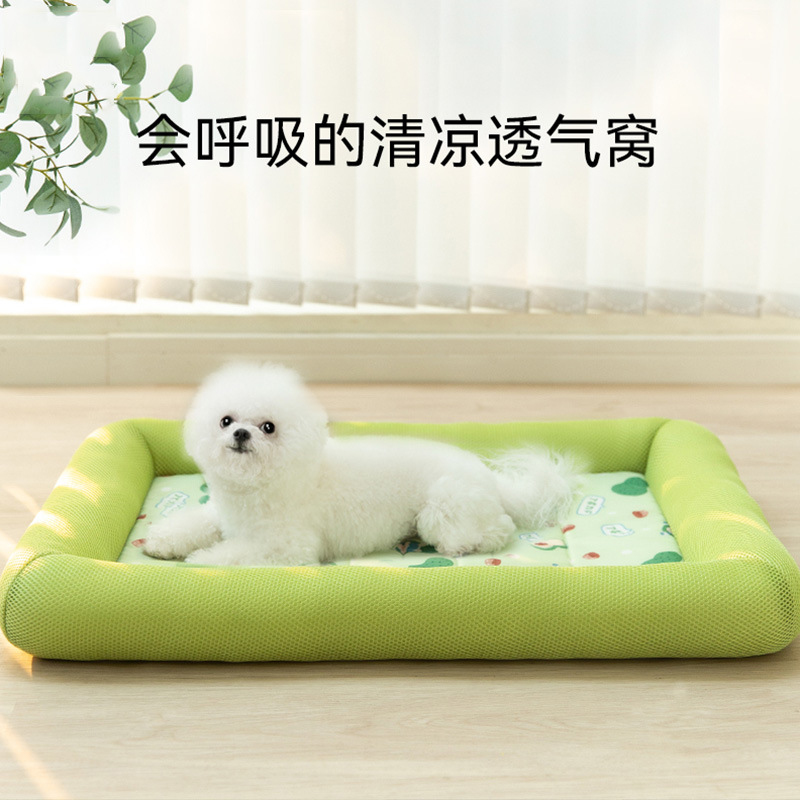 春夏用クールサンドイッチドッグベッド、小型犬・中型犬用、四季 - Calming Dog Bed のレビューと価格