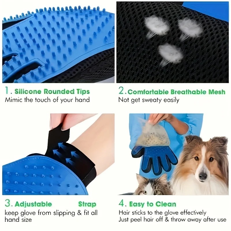 ペットの毛取りグローブコームペット犬猫グルーミングクリーニン - Pet Supplies Direct のレビューと価格